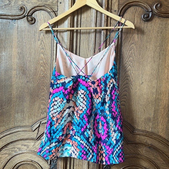 Alice & Trixie Silk Top Multicolor Reptile Print - Picture 11 of 12
